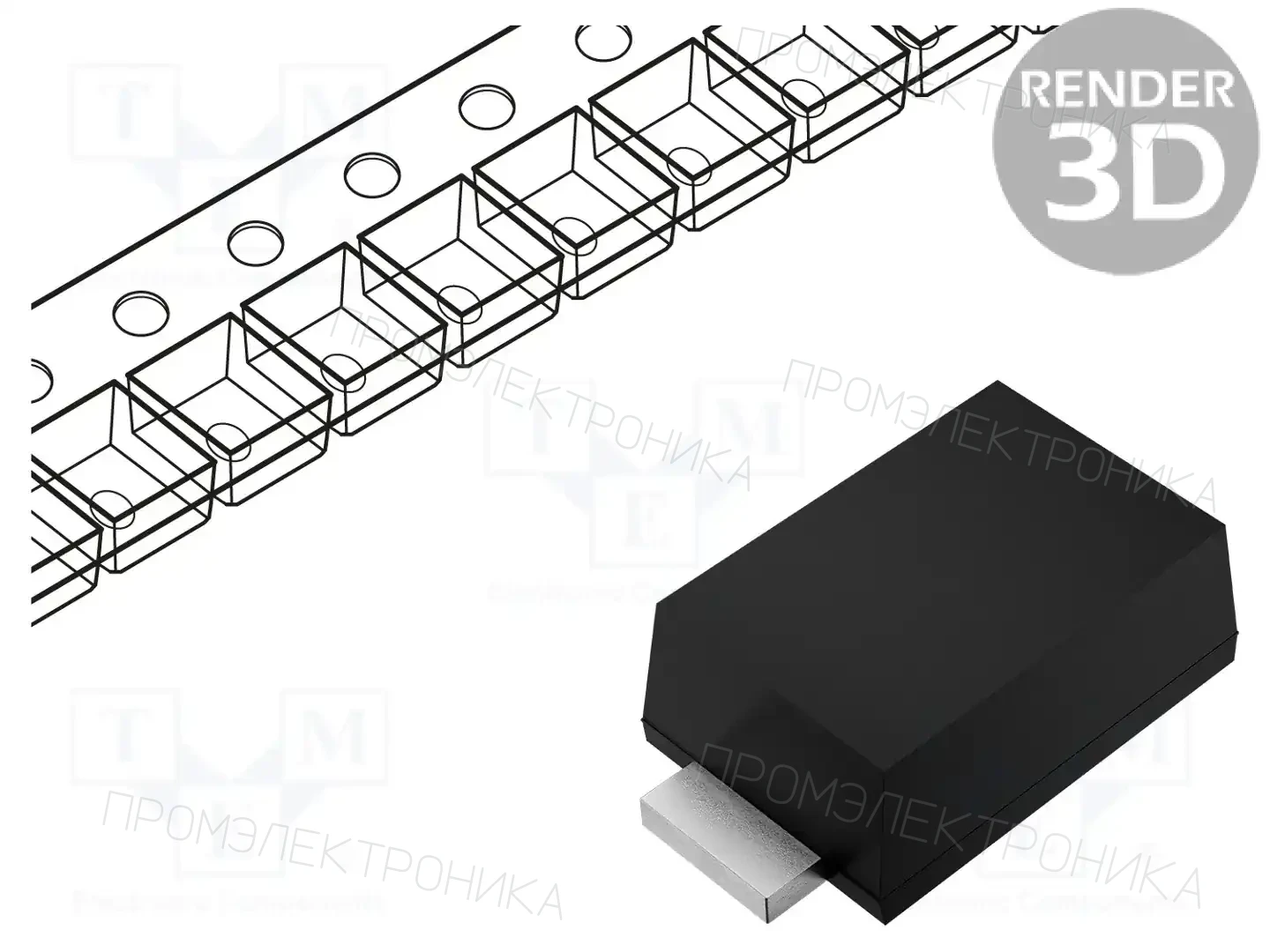 STMicroelectronics STPST5H100AF — Диоды Шотки SMD