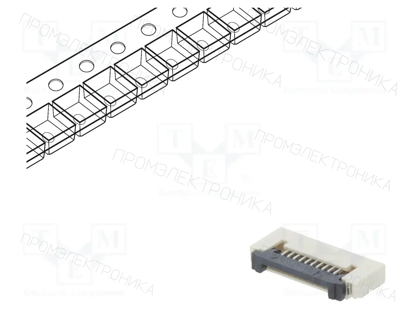 CONNFLY DS1020-12-10VBT1A-R — Разъeмы FFC/FPC растр 0,5мм