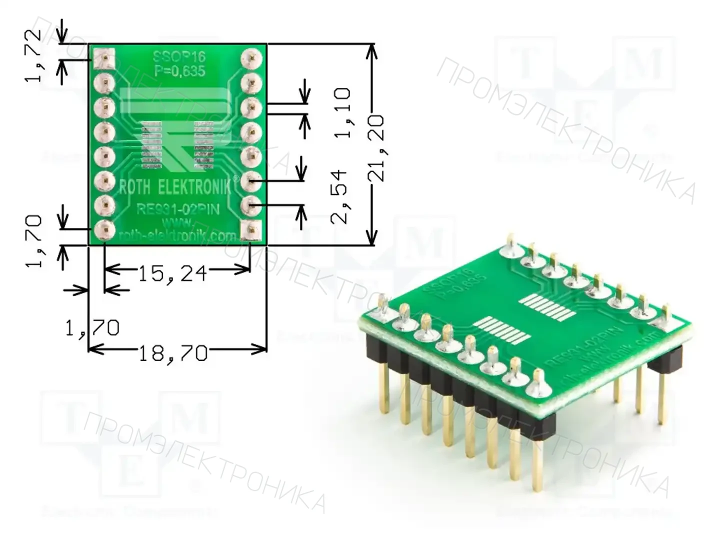 ROTH ELEKTRONIK GMBH RE931-02PIN — Платы универсальные