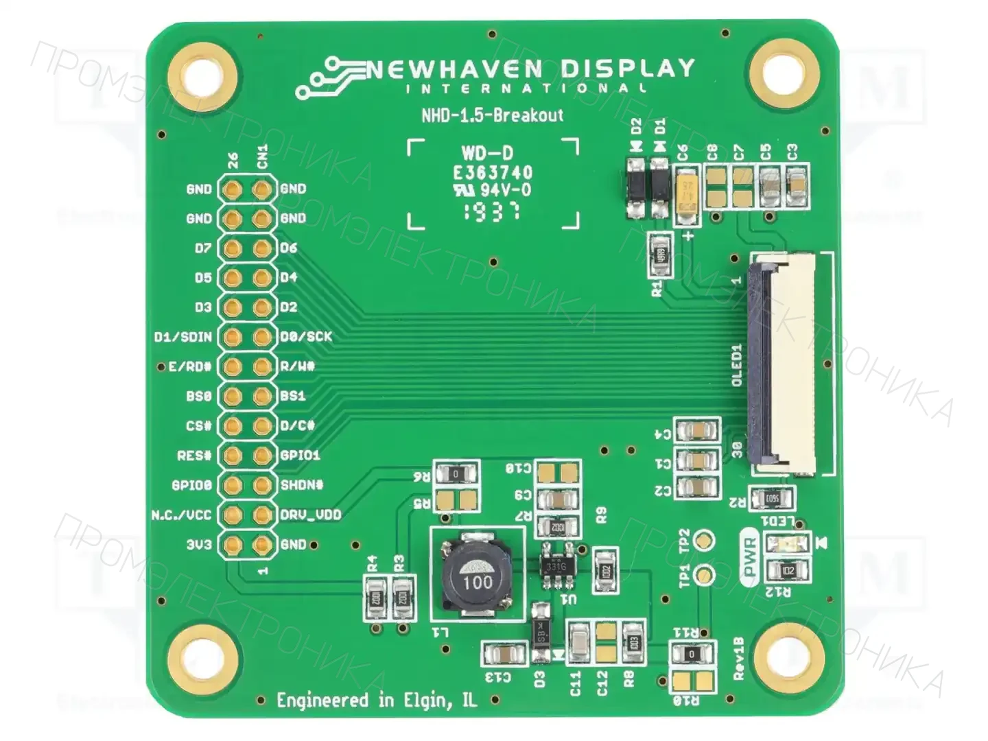 NEWHAVEN DISPLAY INTERNATIONAL NHD-1.5-BREAKOUT — Аксессуары к дисплеям