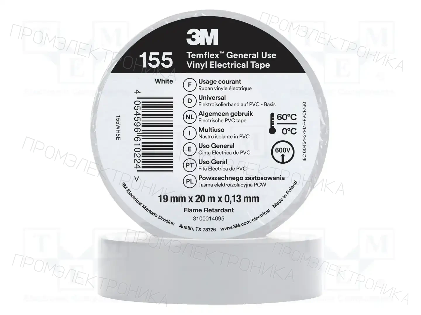 3M 155WH5E TEMFLEX — Ленты изоляционные