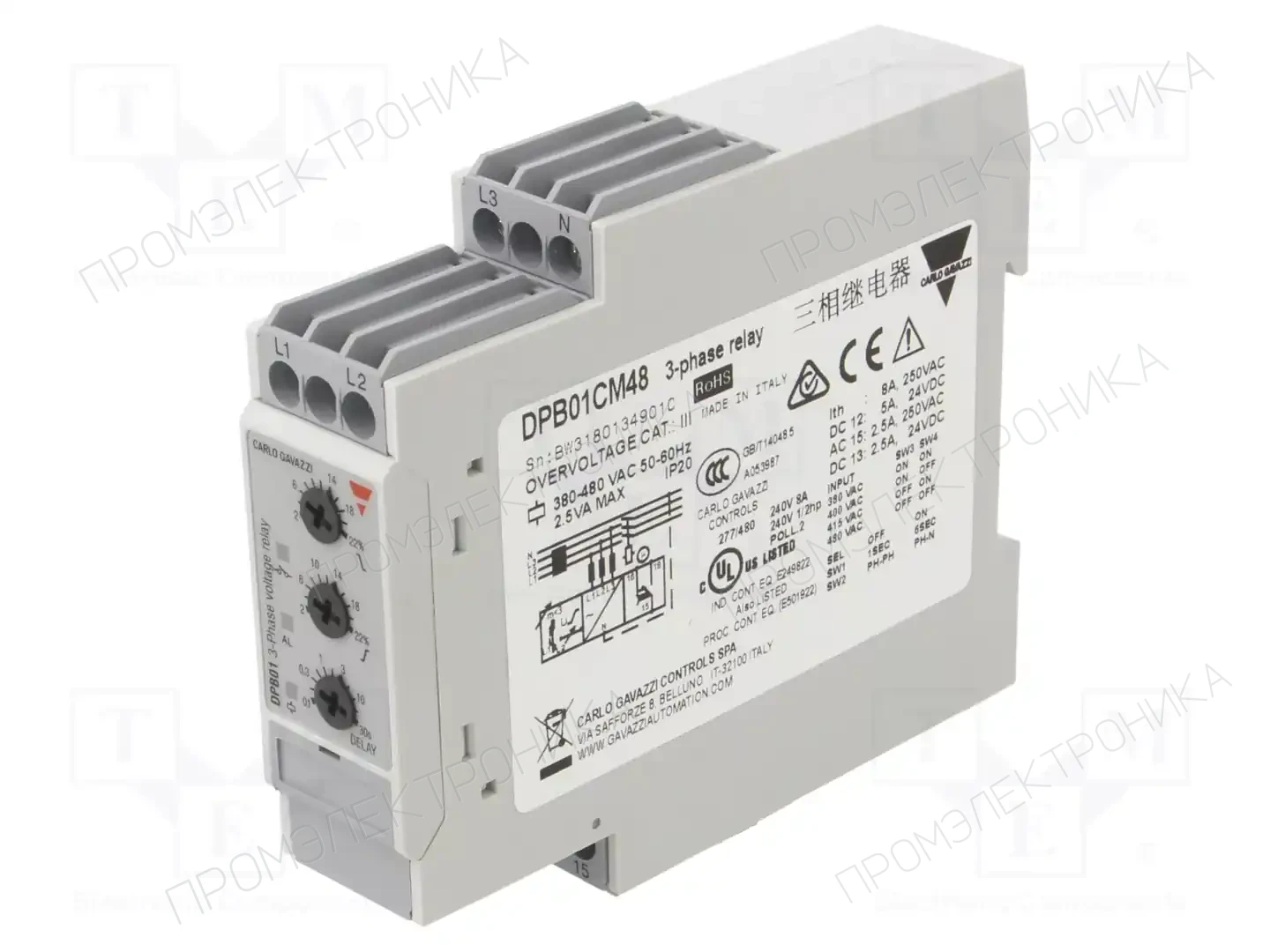 CARLO GAVAZZI DPB01CM48 — Контрольные реле