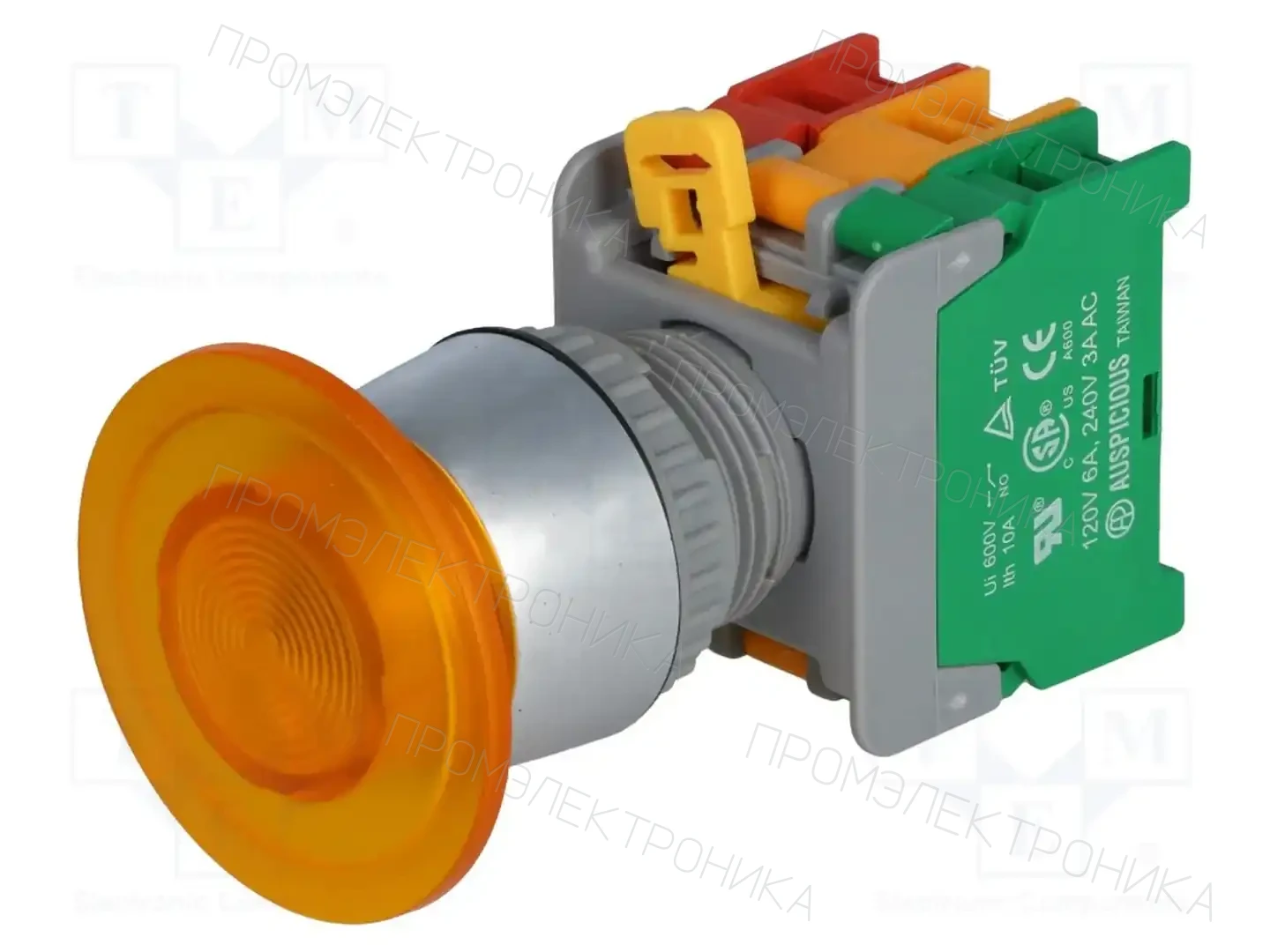 AUSPICIOUS EBL22-1O/C Y, W/O LAMP — Переключатели панельные стандартные 22мм