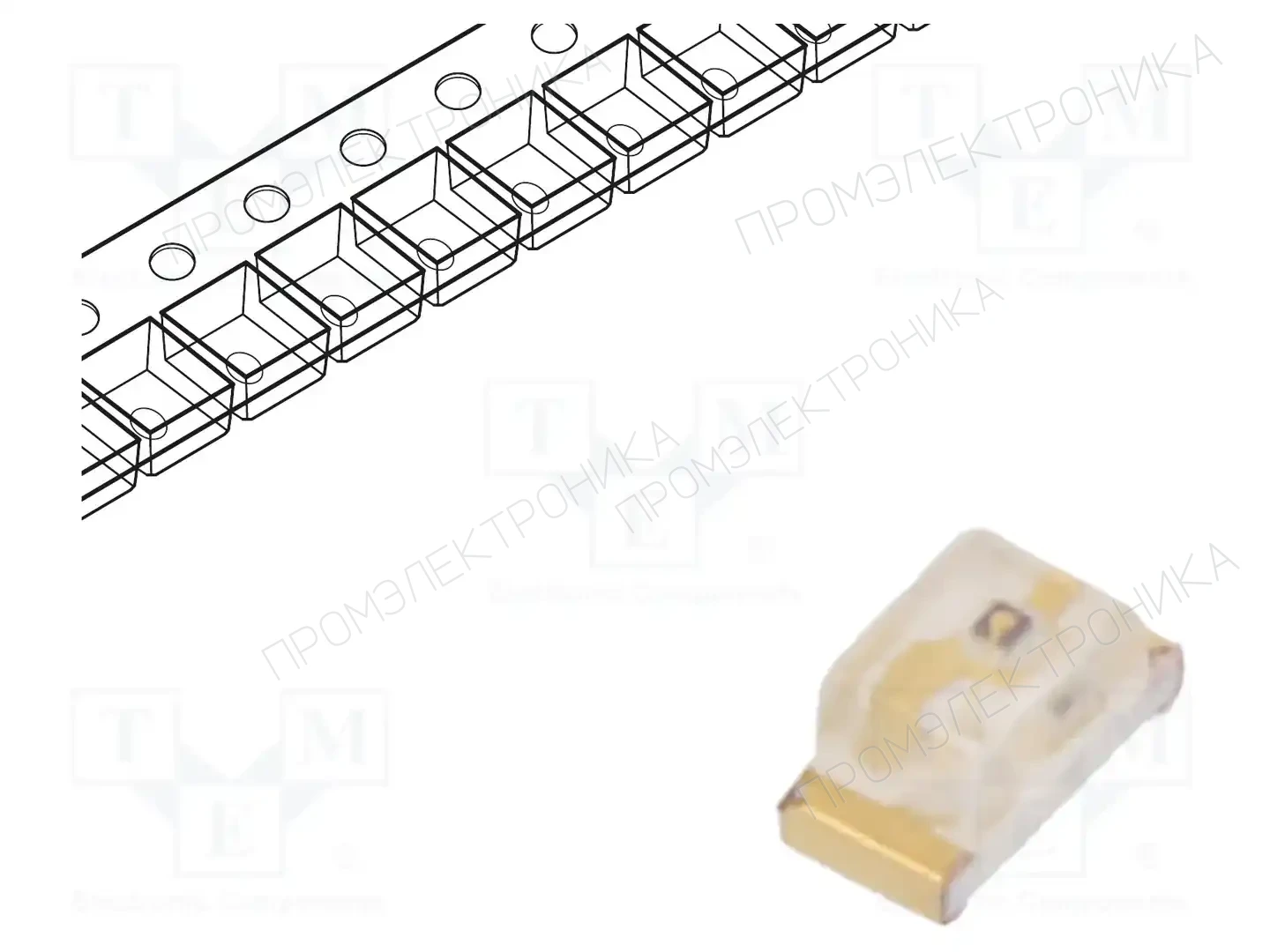 KINGBRIGHT ELECTRONIC KPT-1608CGCK — Светодиоды SMD цветные