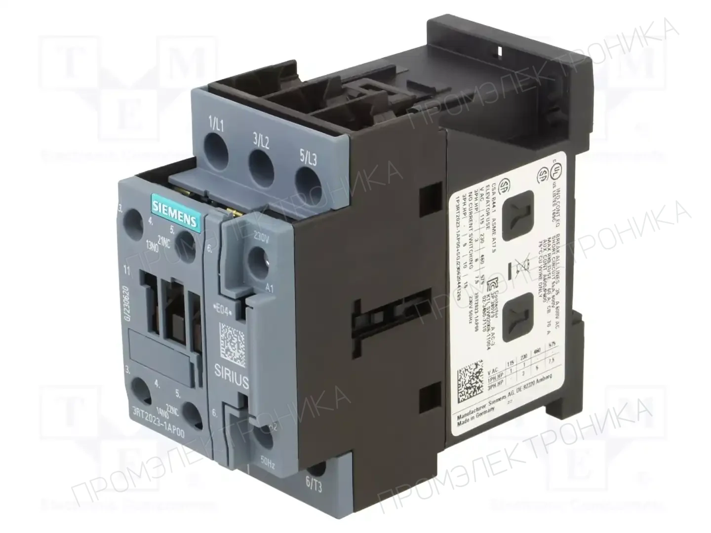 SIEMENS 3RT2023-1AP00 — Контакторы - главные модули