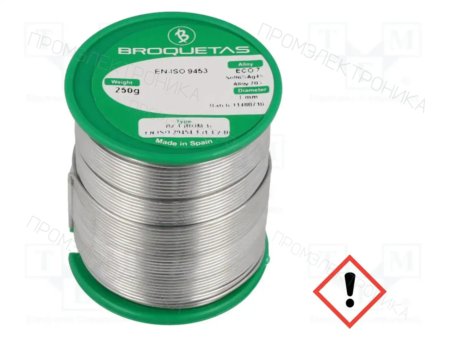 BROQUETAS ECO 7 B2.1 1,0MM 250G — Паяльные провода бессвинцовые