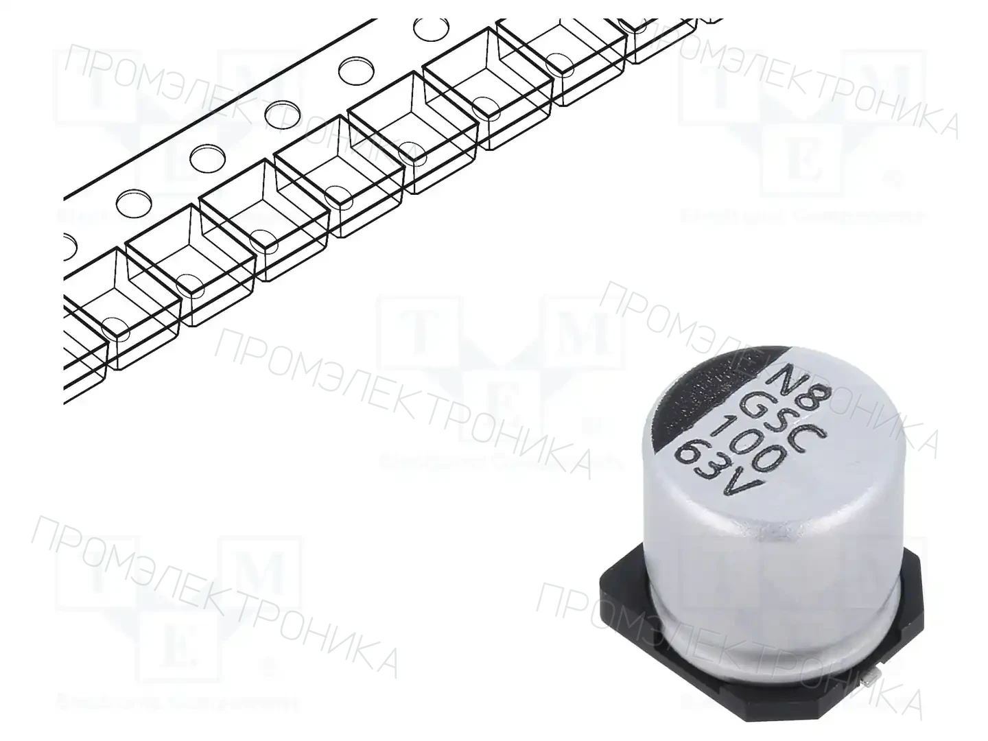VISHAY GSC00AG1011JARL — Конденсаторы электролитические SMD