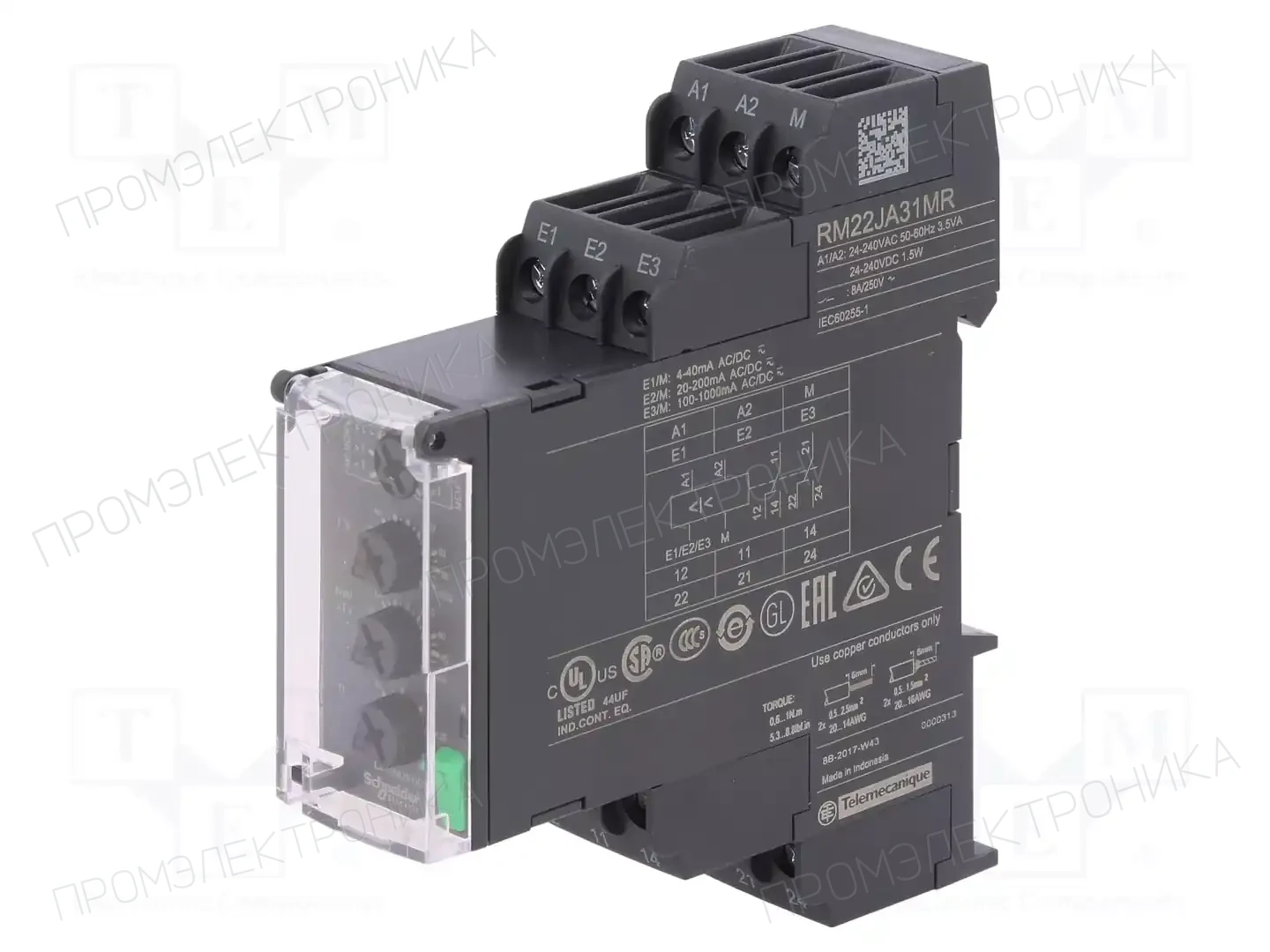SCHNEIDER ELECTRIC RM22JA31MR — Контрольные реле