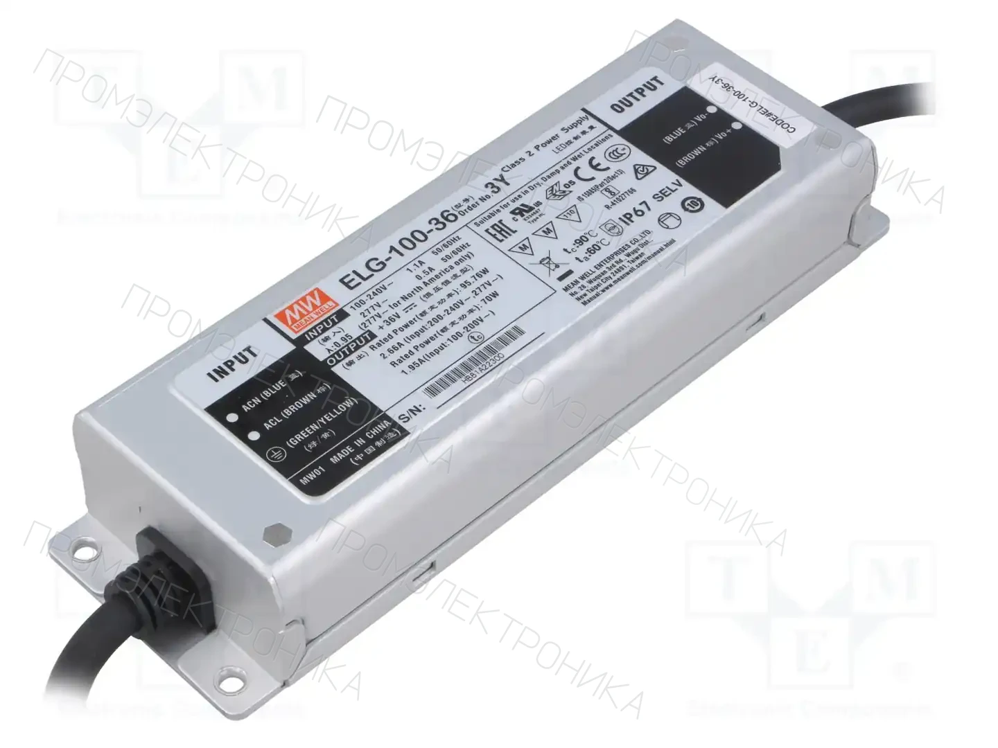 MEAN WELL ELG-100-36-3Y — Блоки питания для LED