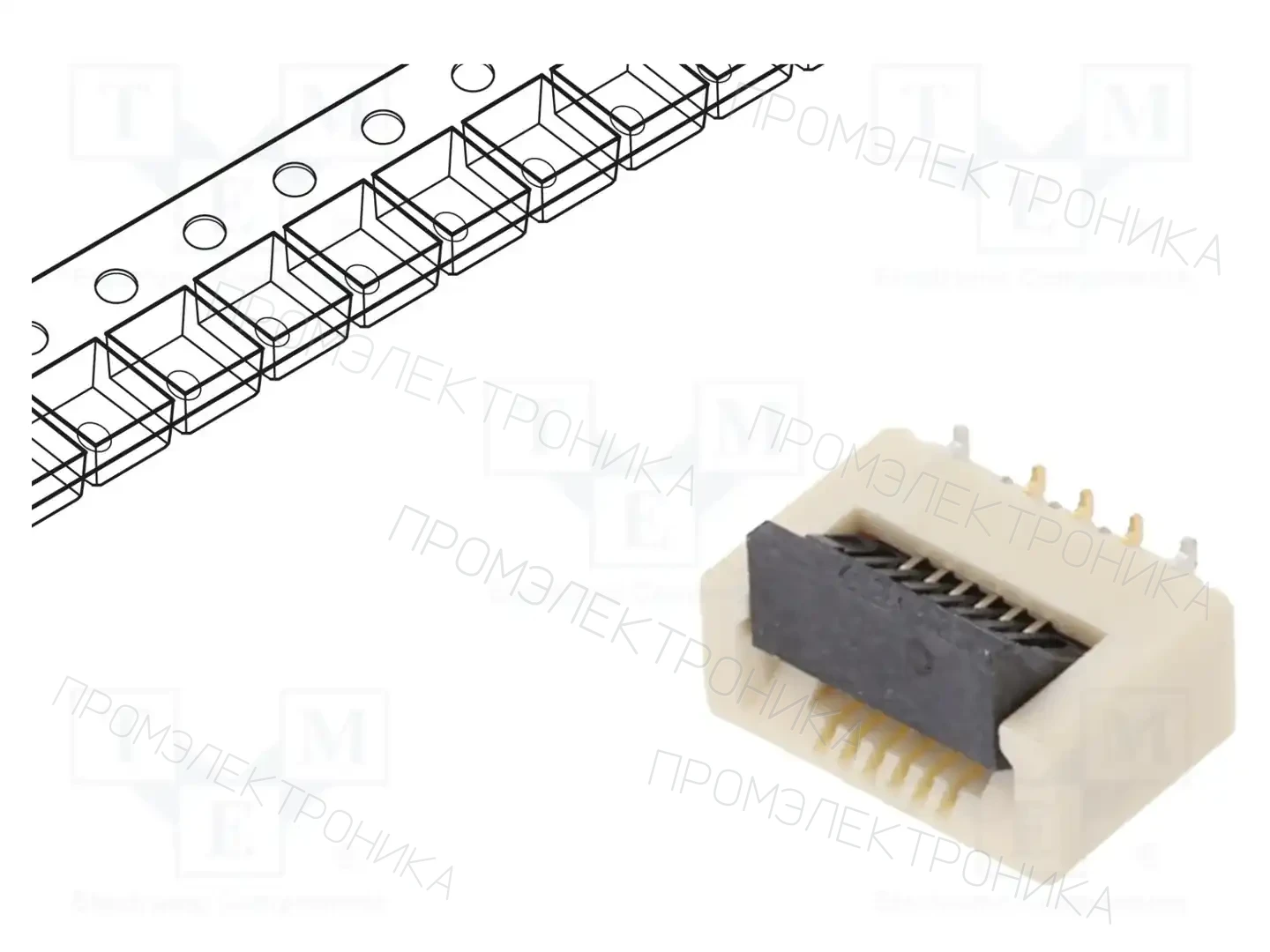 GCT FFC2A36-06-0-G-R — Разъeмы FFC/FPC растр 0,5мм