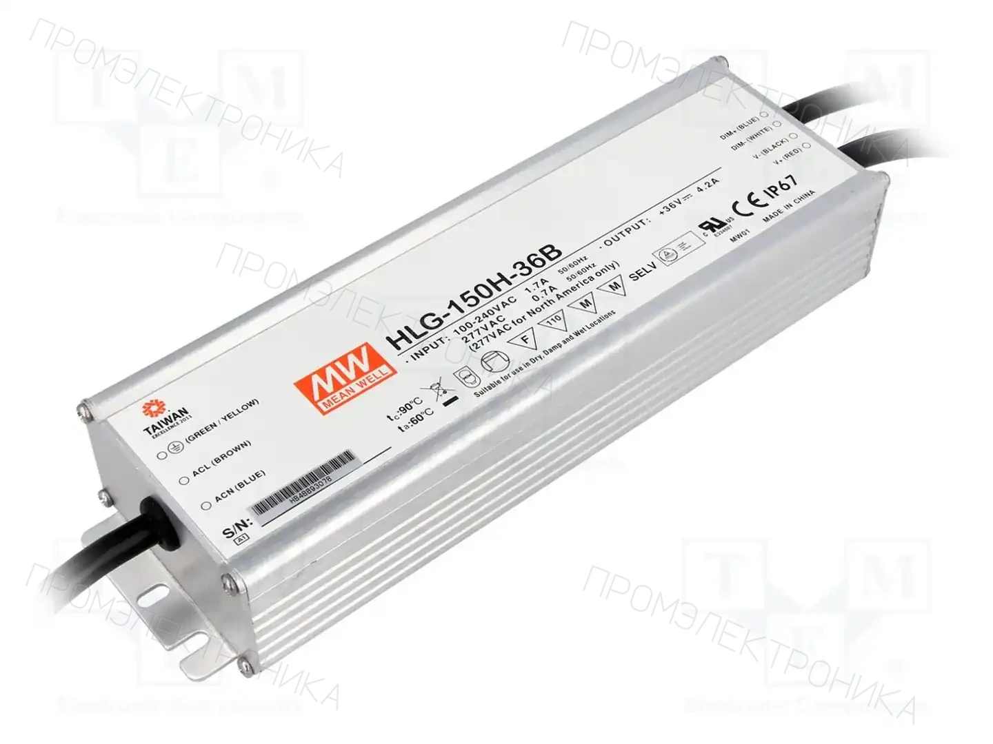 MEAN WELL HLG-150H-36B — Блоки питания для LED
