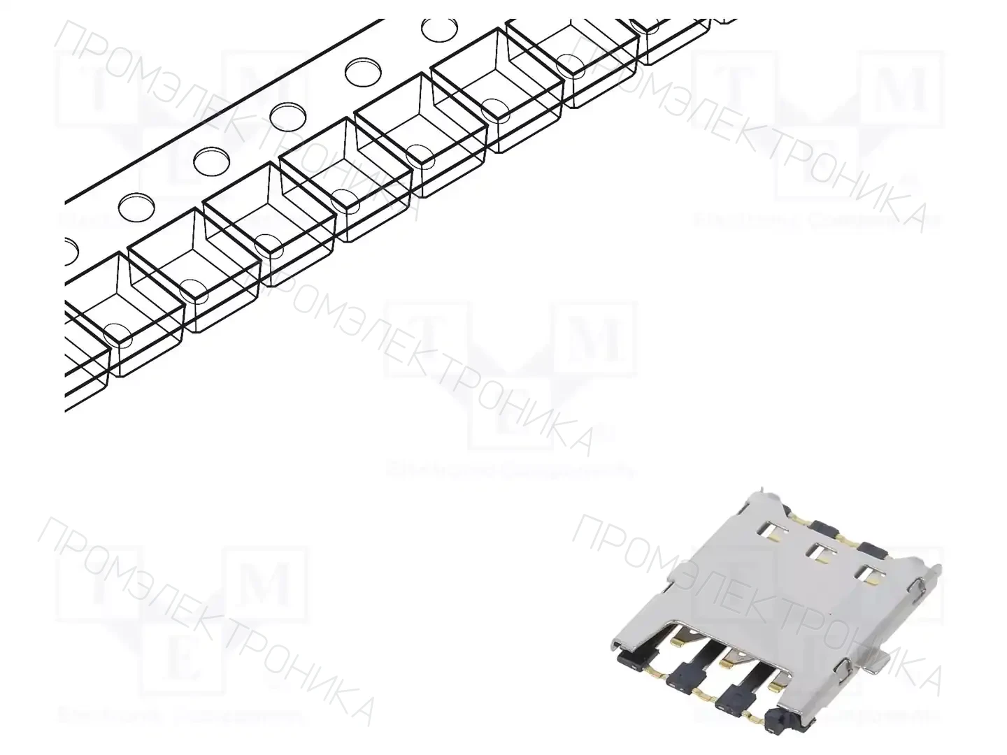 GCT SIM8051-6-0-14-00-A — Разъeмы для карт