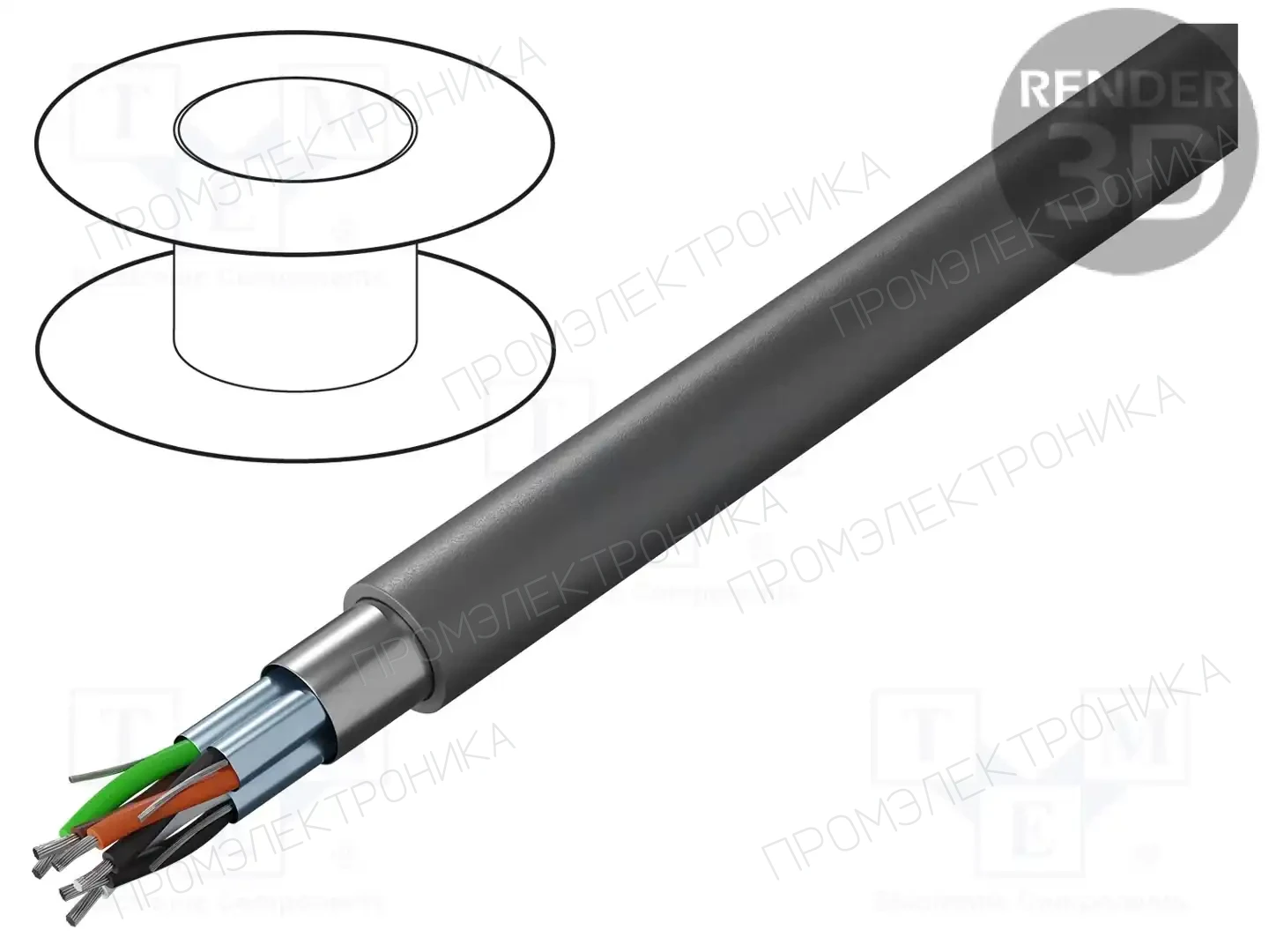ALPHA WIRE 6018C SL001 — Провода многожильные экранированные