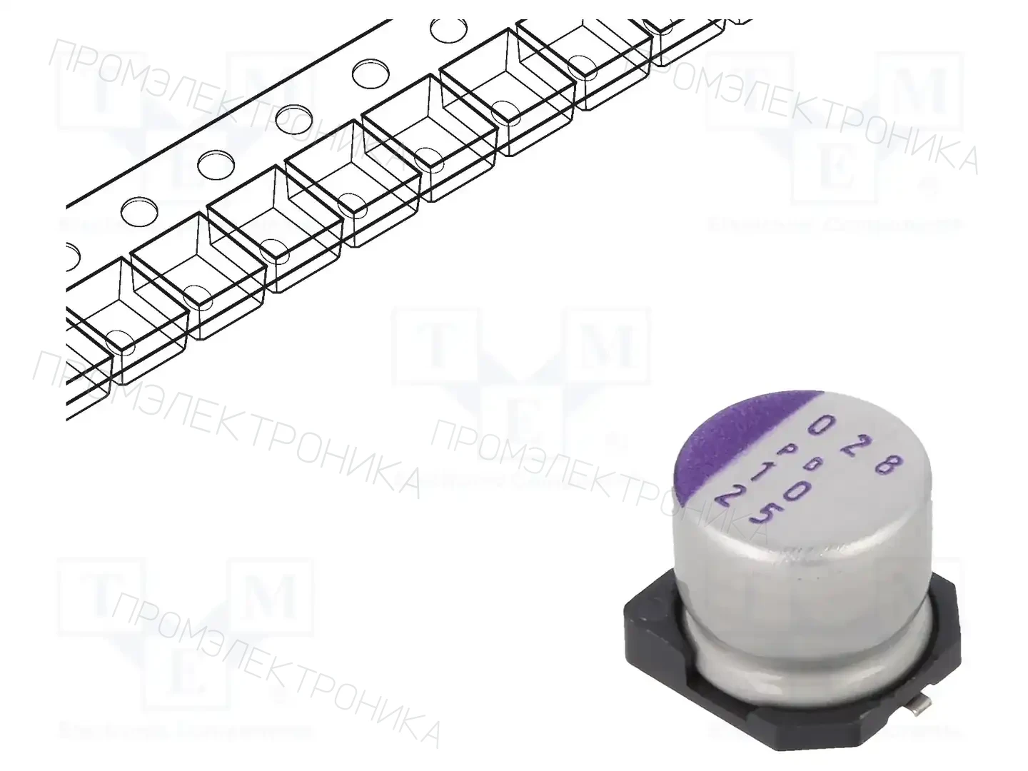 PANASONIC 25SVPD10M — Конденсаторы полимерные SMD