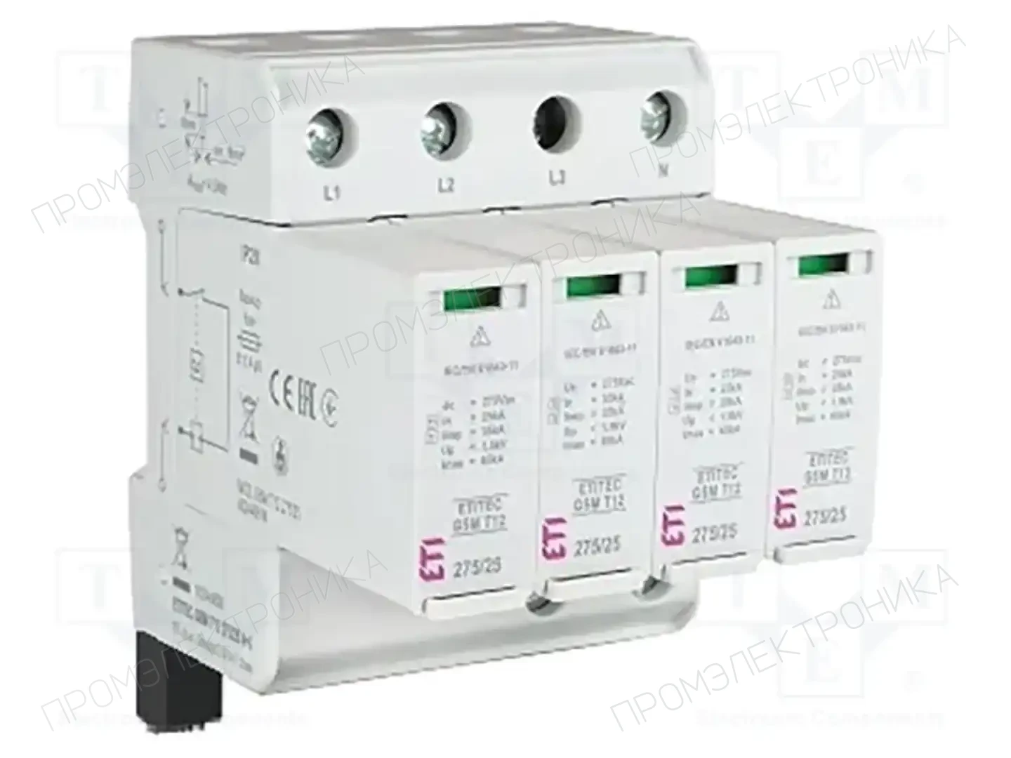 ETI POLAM ETITEC GSM T12 275/25 4+0 RC — Ограничители перенапряжения
