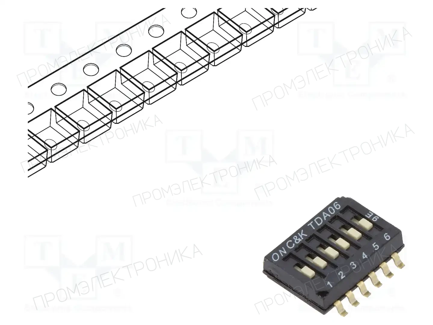 C&K TDA06H0SB1R — Переключатели типа Dip-Switch