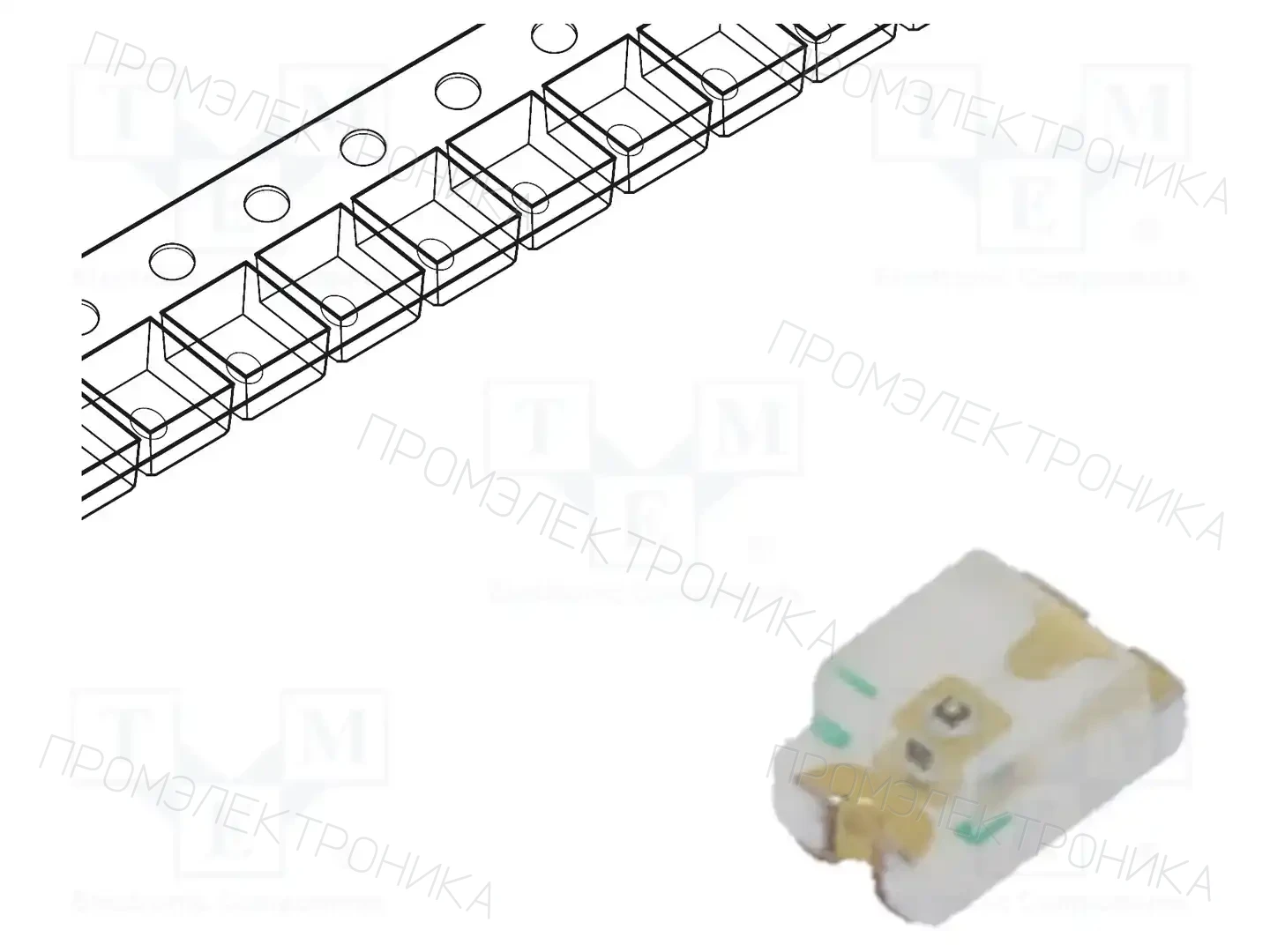 LUMEX SML-LX0805SUGC-TR — Светодиоды SMD цветные