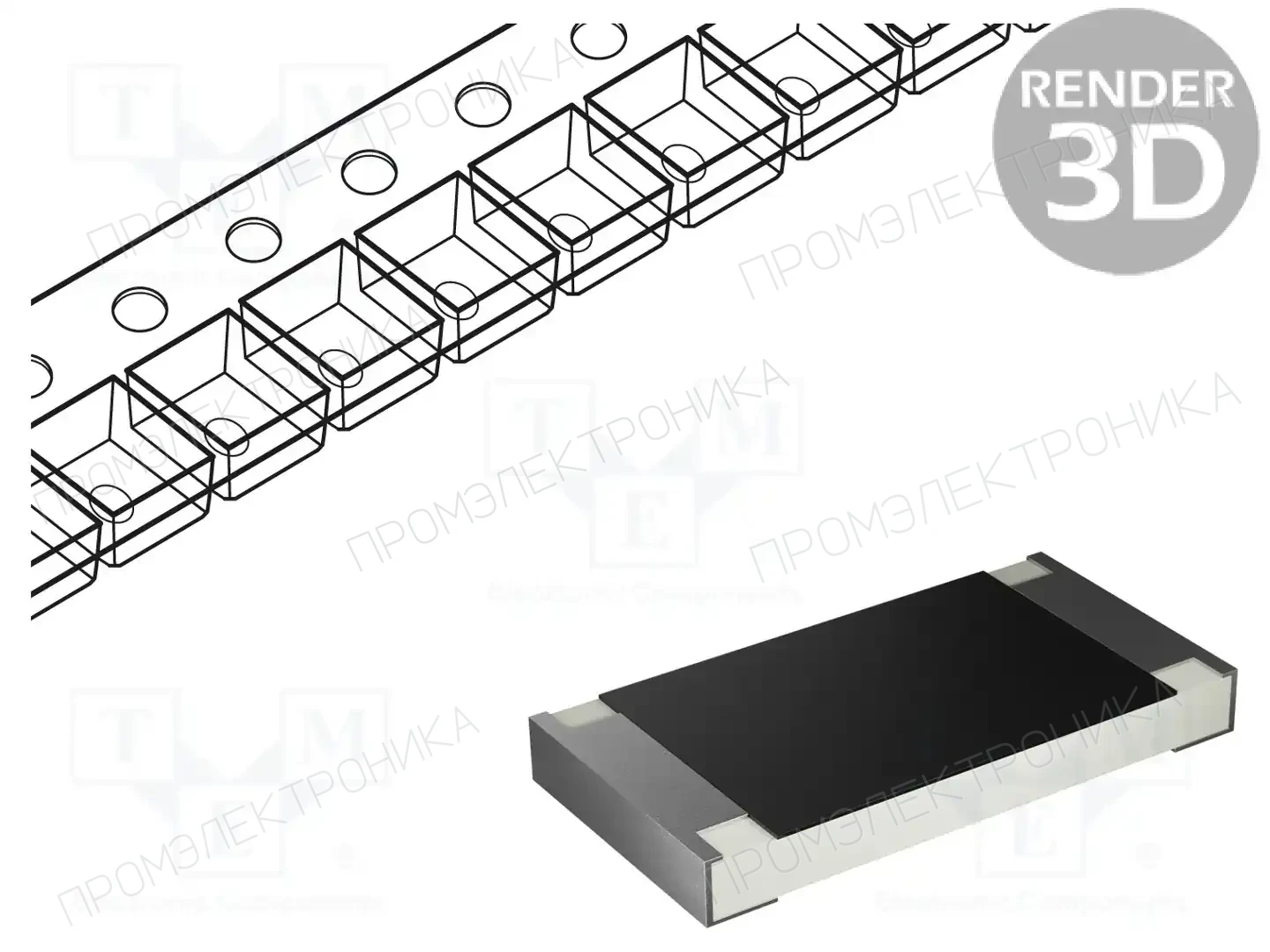 ROYALOHM CQ07W2F1001T5E — Резисторы SMD