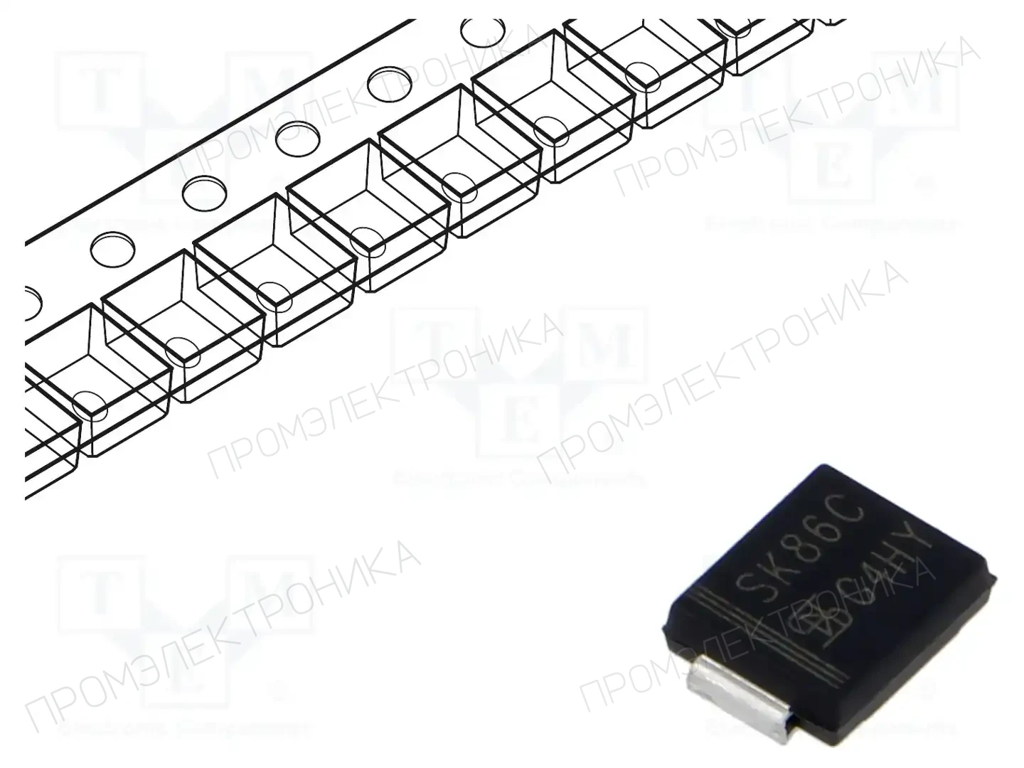 TAIWAN SEMICONDUCTOR SK86C — Диоды Шотки SMD