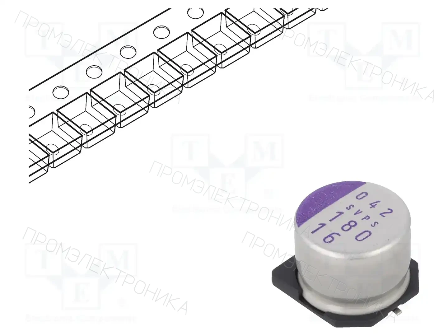PANASONIC 16SVPS180M — Конденсаторы полимерные SMD
