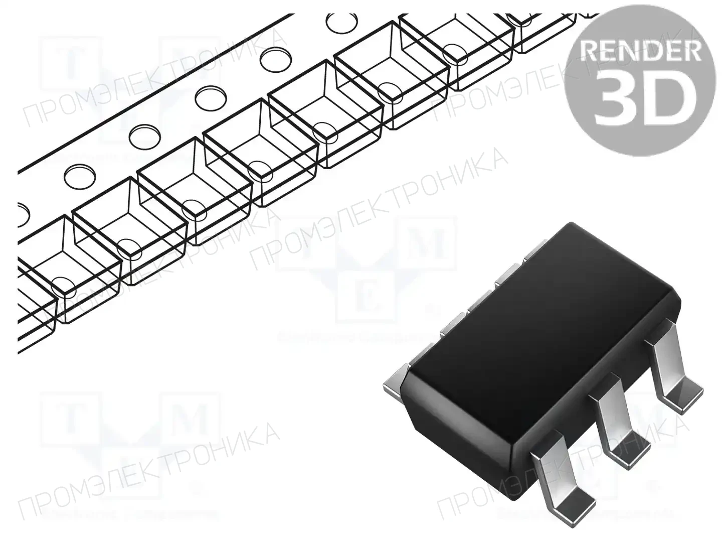 Texas Instruments REF3220AIDBVT — Источники напряжения отнесения-микросх