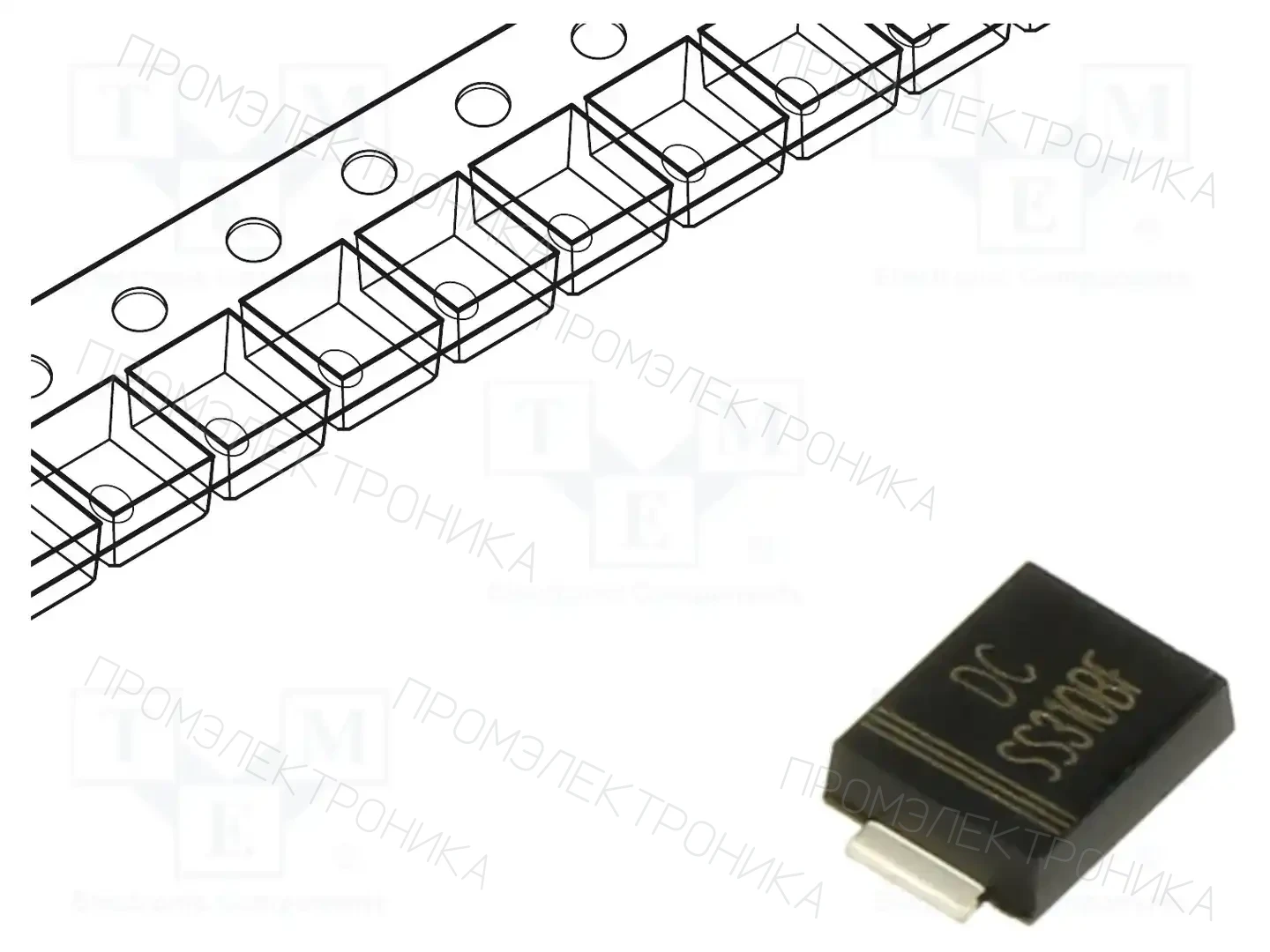 DC COMPONENTS SS310BF — Диоды Шотки SMD