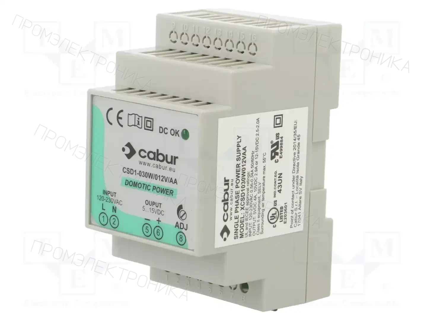 CABUR XCSD1030W012VAA — Блоки питания на DIN-рейку