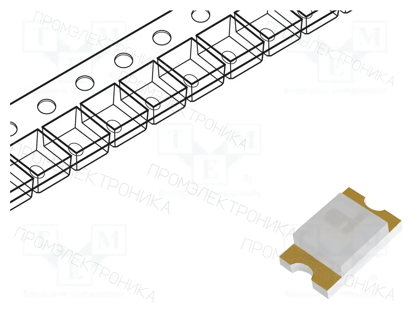 ROHM SEMICONDUCTOR SML-D12Y8WT86C — Светодиоды SMD цветные