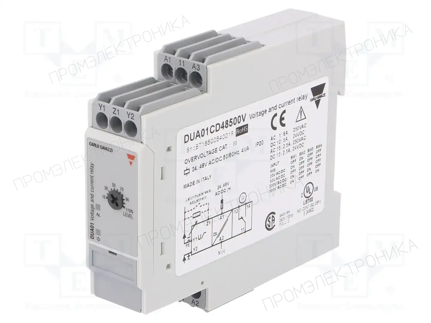 CARLO GAVAZZI DUA01CD48500V — Контрольные реле