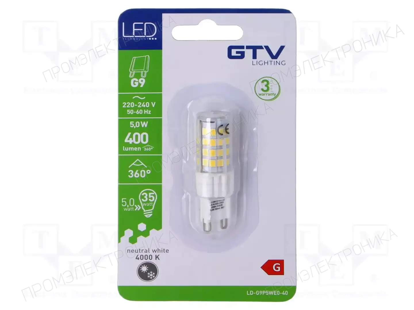 GTV Poland LD-G9P5WE0-40 — Источники света - освещение