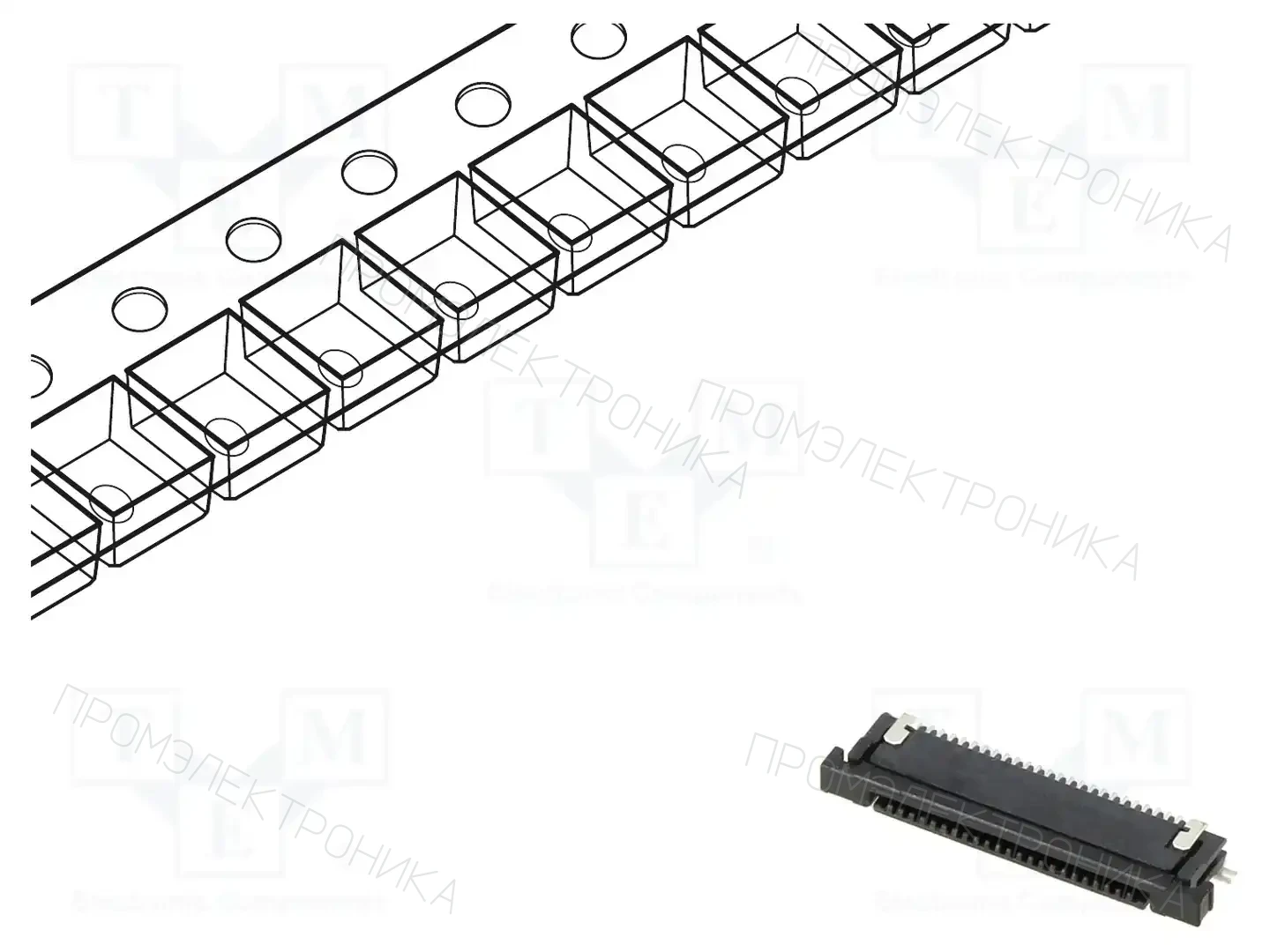 AMPHENOL COMMUNICATIONS SOLUTIONS SFV24R-1STE1HLF — Разъeмы FFC/FPC растр 0,5мм