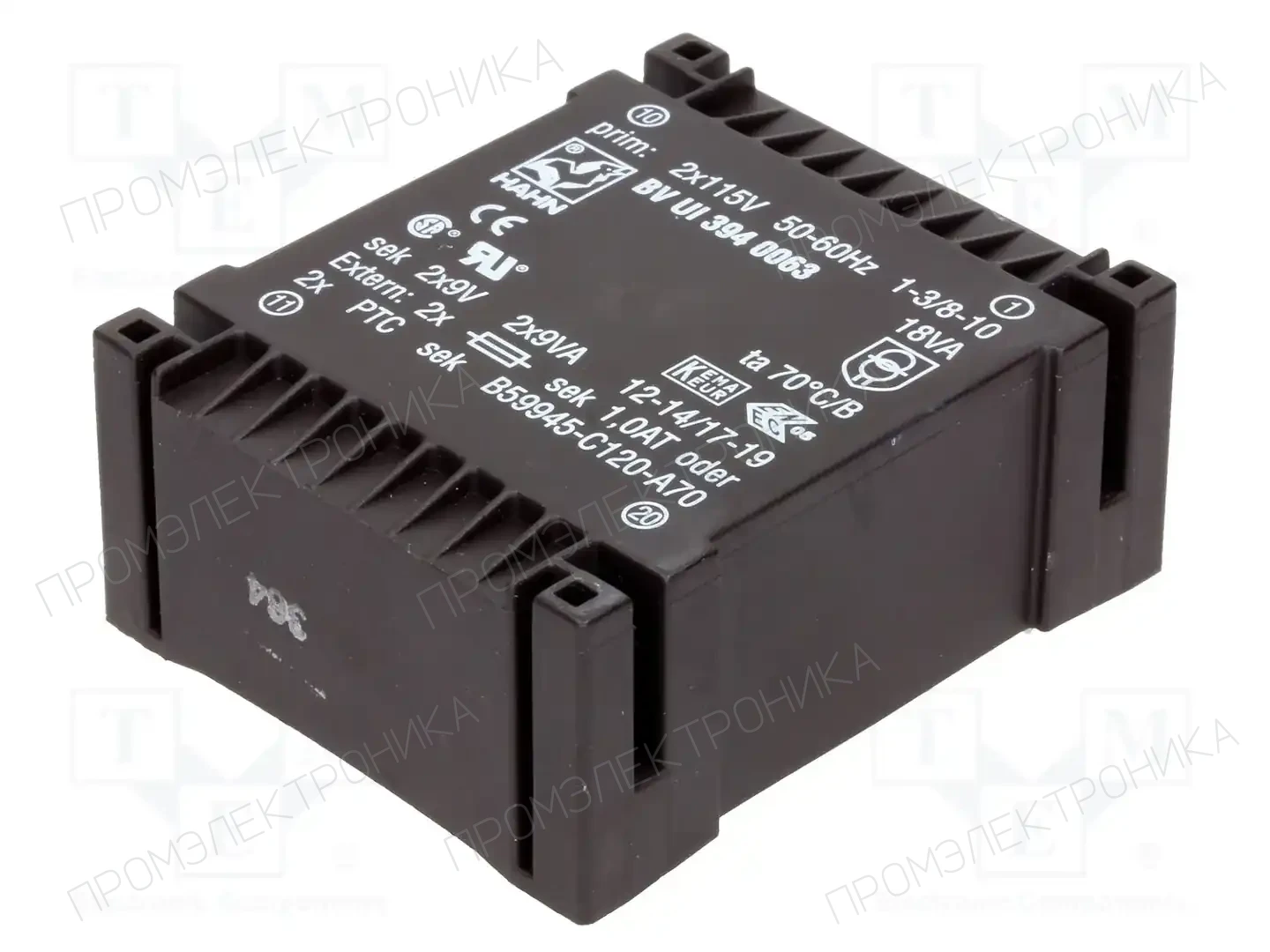 HAHN BV UI 394 0063 — Трансформаторы PCB