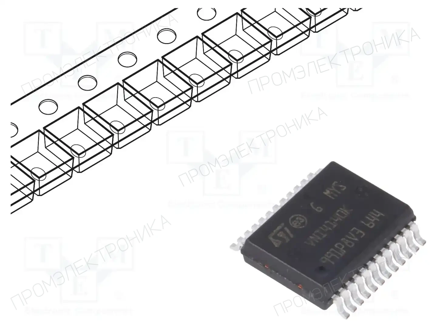 STMicroelectronics VNI4140K — Выключатели - микросхемы
