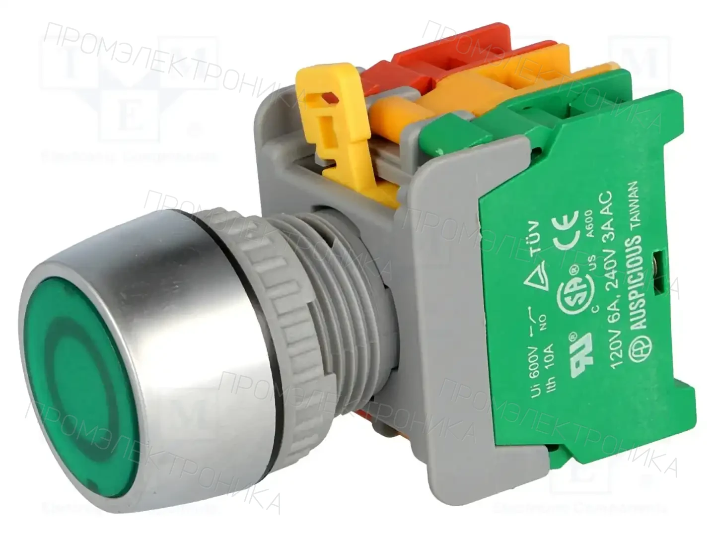 AUSPICIOUS PFL22-1O/C G, W/O LAMP — Переключатели панельные стандартные 22мм