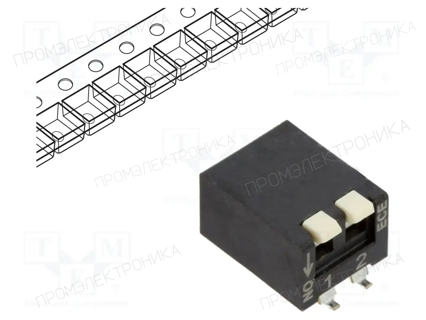 ECE EPA102LDZ — Переключатели типа Dip-Switch