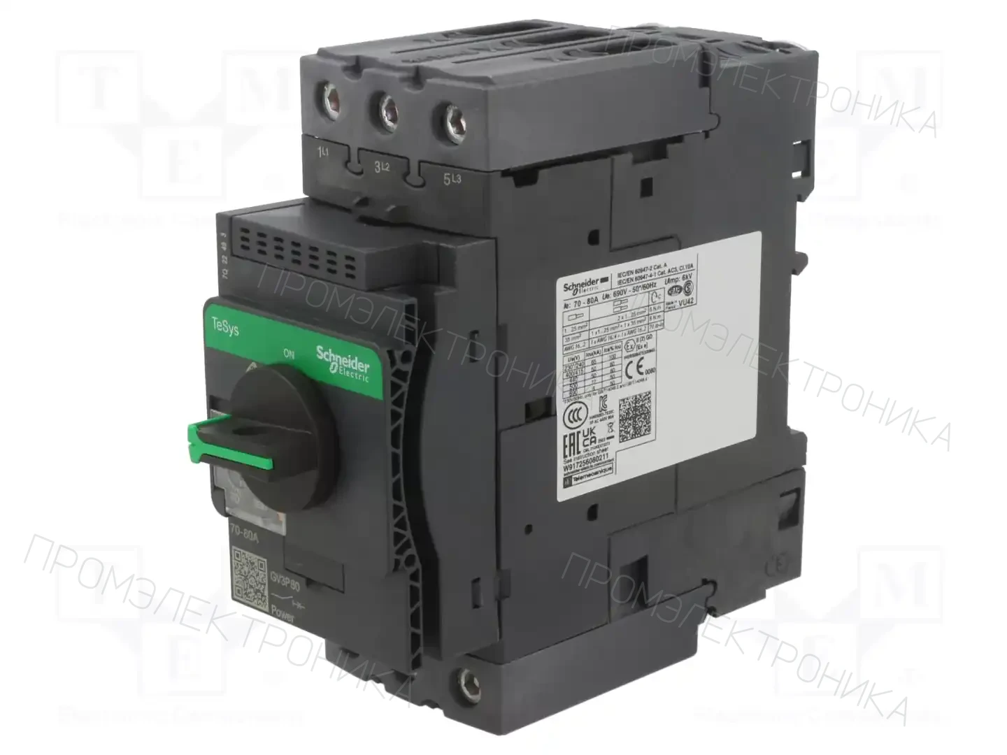 SCHNEIDER ELECTRIC GV3P80 — Выключатели двигательные