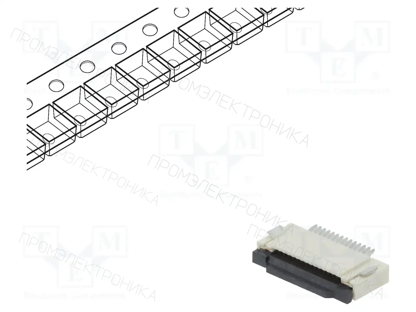 CONNFLY DS1020-11-14VBT1-R — Разъeмы FFC/FPC растр 0,5мм