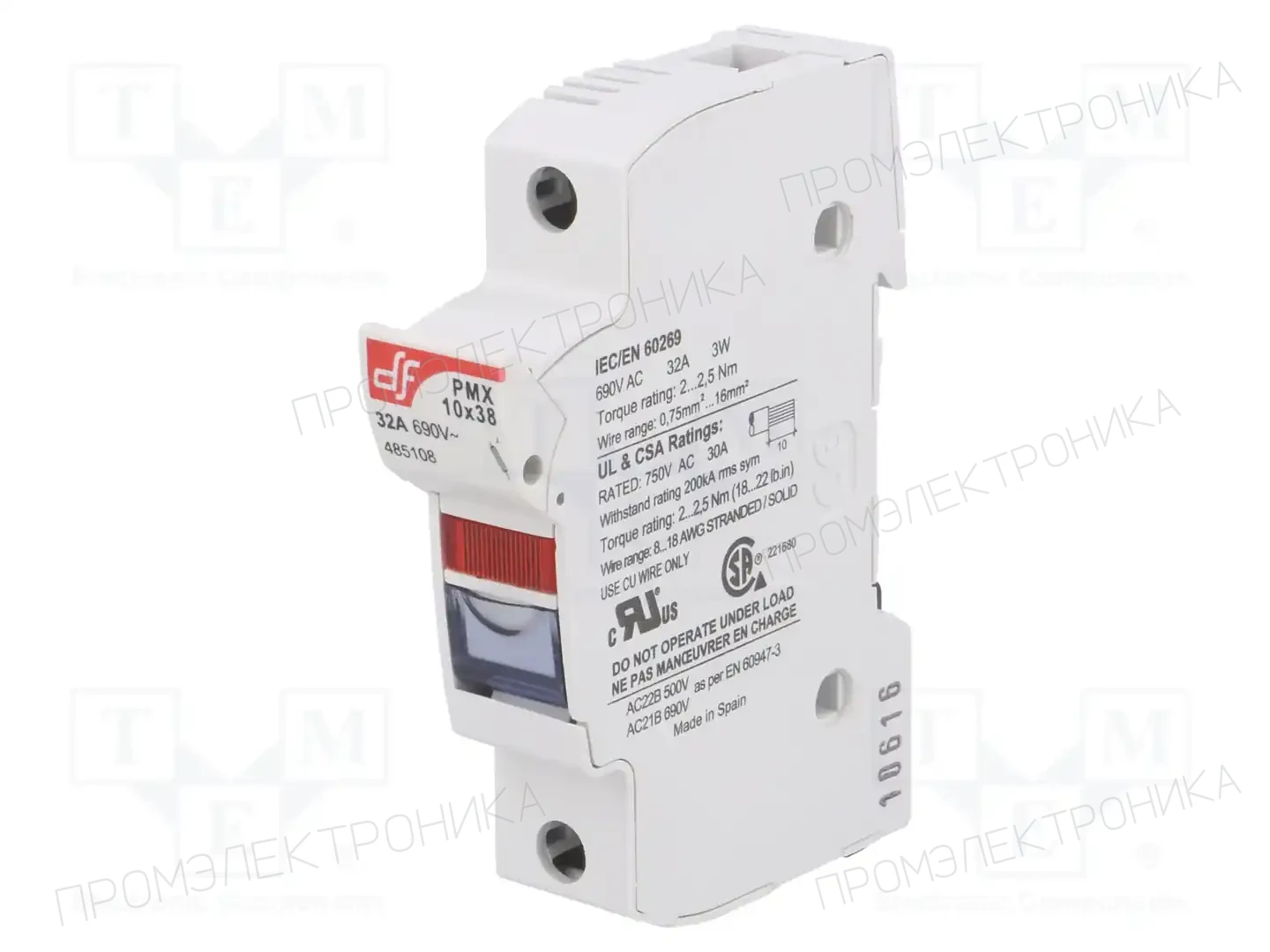 DF ELECTRIC 485108 — Гнезда предохранительные на DIN-рейку