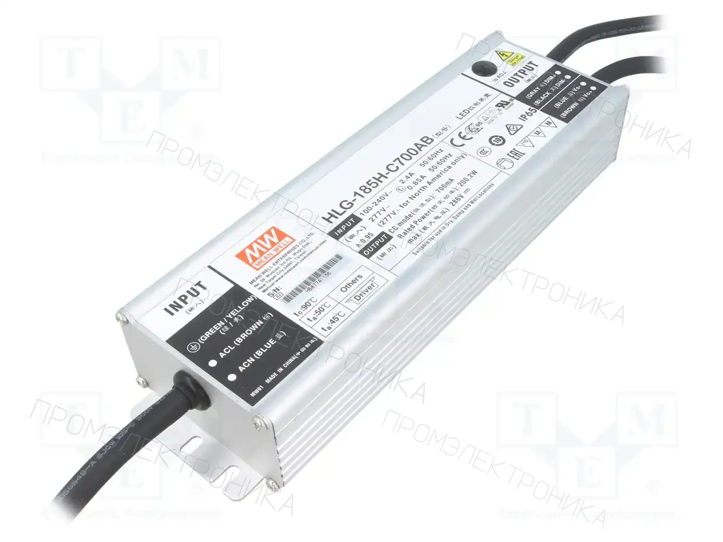 MEAN WELL HLG-185H-C700AB — Блоки питания для LED
