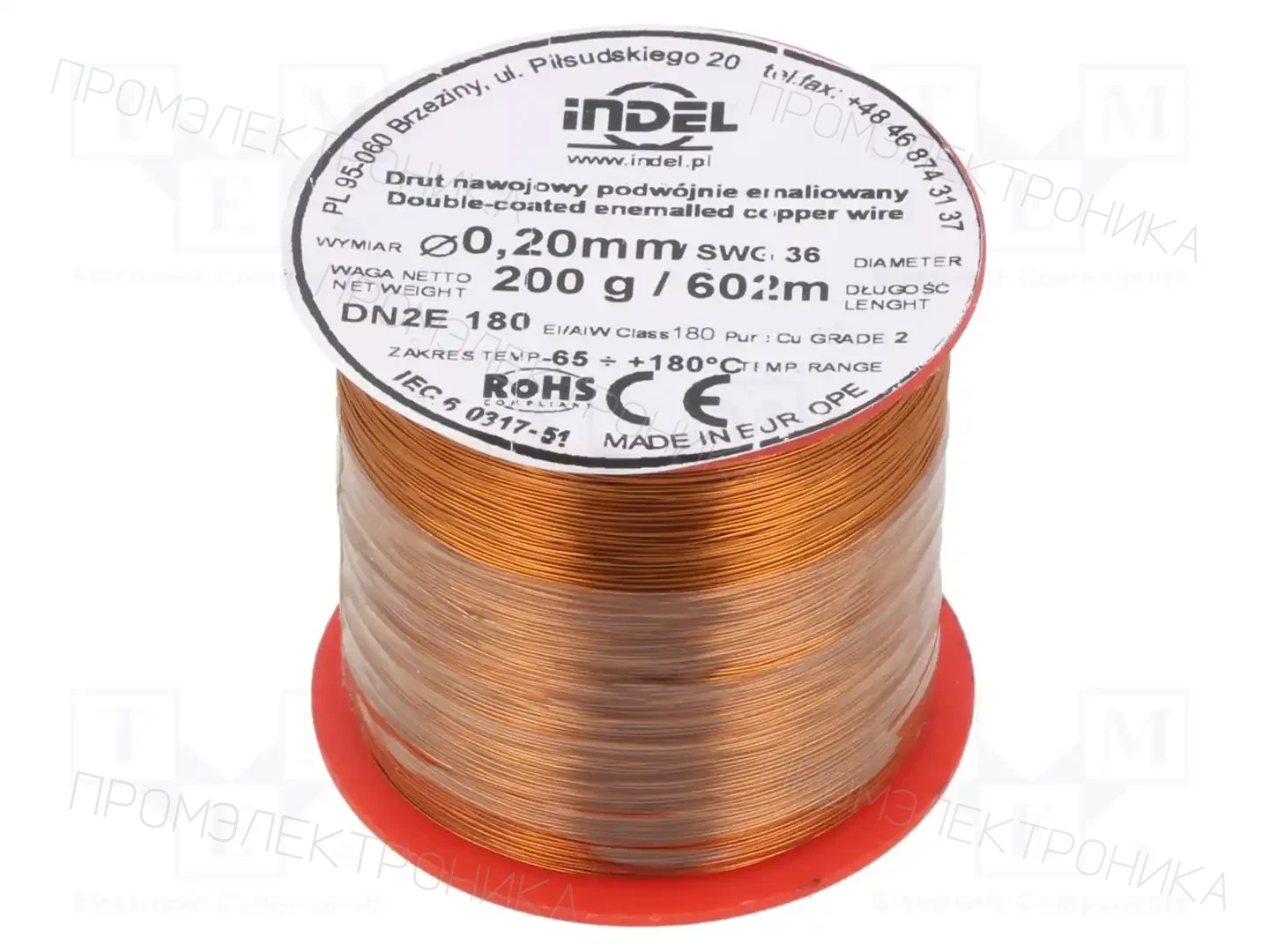 INDEL DN2E0,20-200G — Проволока обмоточная