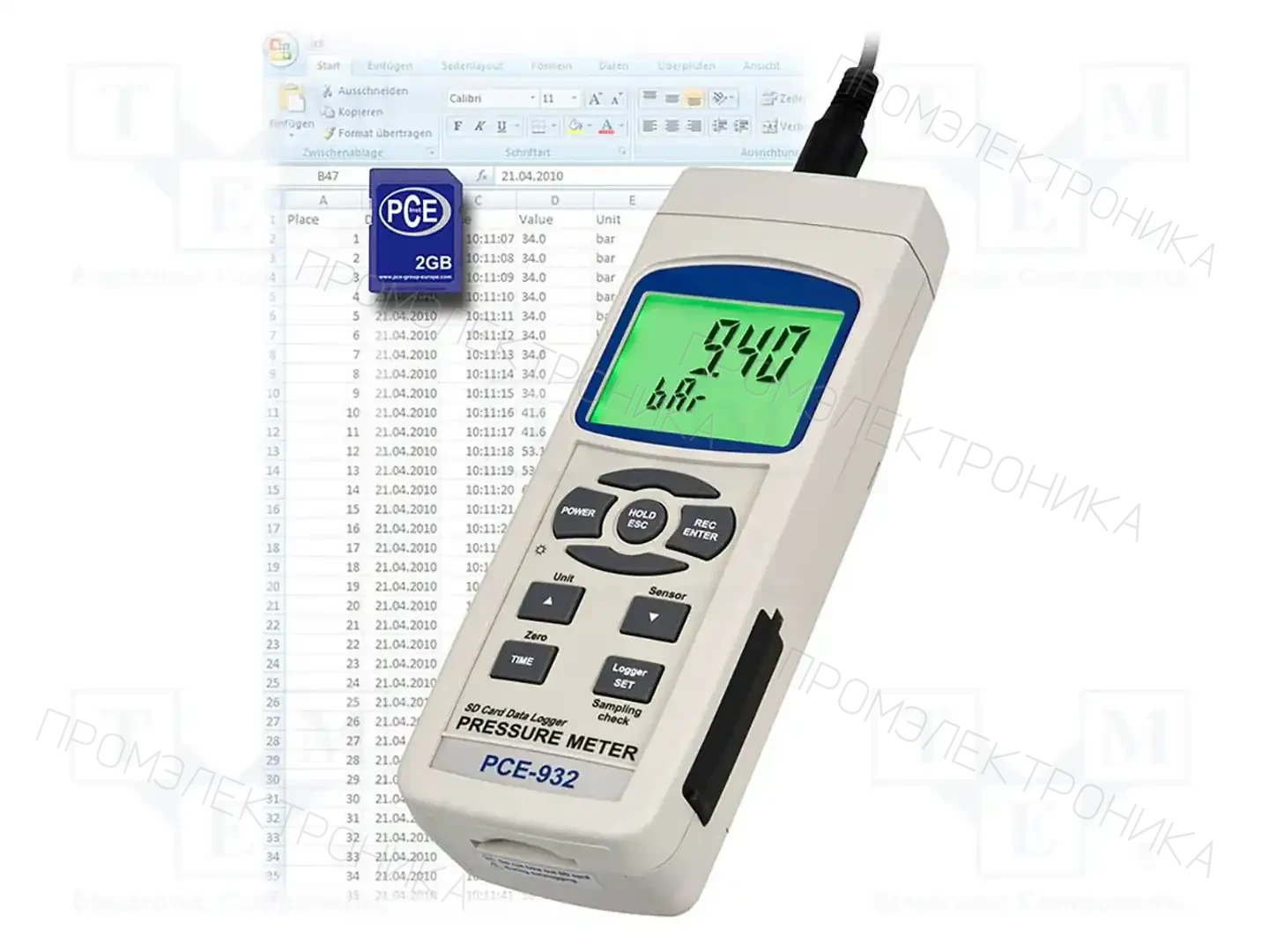 PCE INSTRUMENTS PCE-932 — Манометры и измерители давления