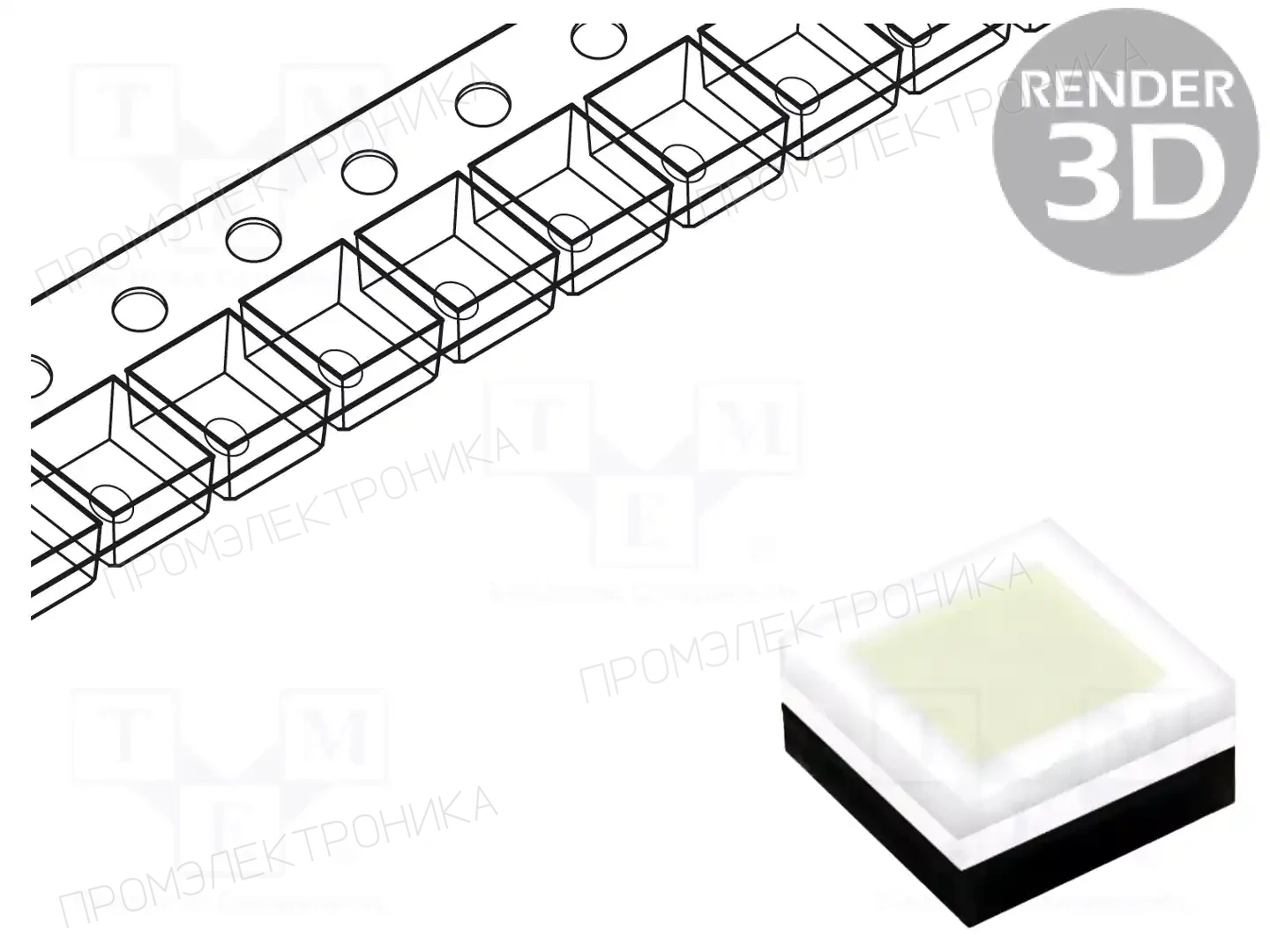 ProLight Opto PQ2A-4FBE-WFC — Светодиоды мощности цветные - Emitter