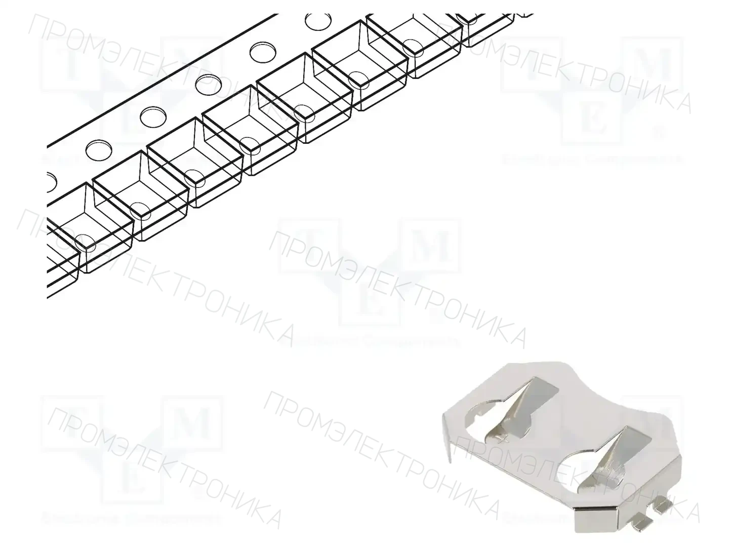 LINX TECHNOLOGIES / TE Connectivity BAT-HLD-001-TR — Батареи - контейнеры и держатели