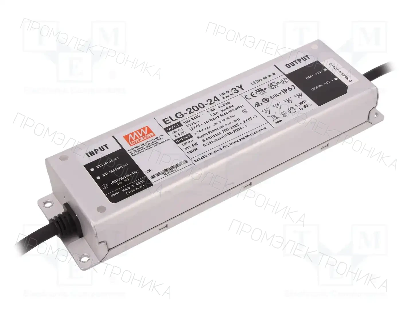 MEAN WELL ELG-200-24-3Y — Блоки питания для LED