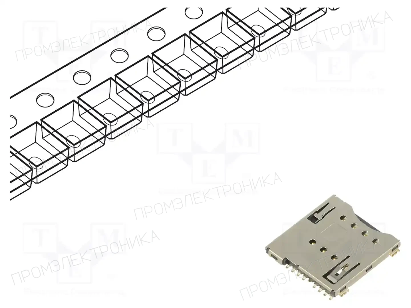 GCT SIM7100-8-1-15-00-A — Разъeмы для карт