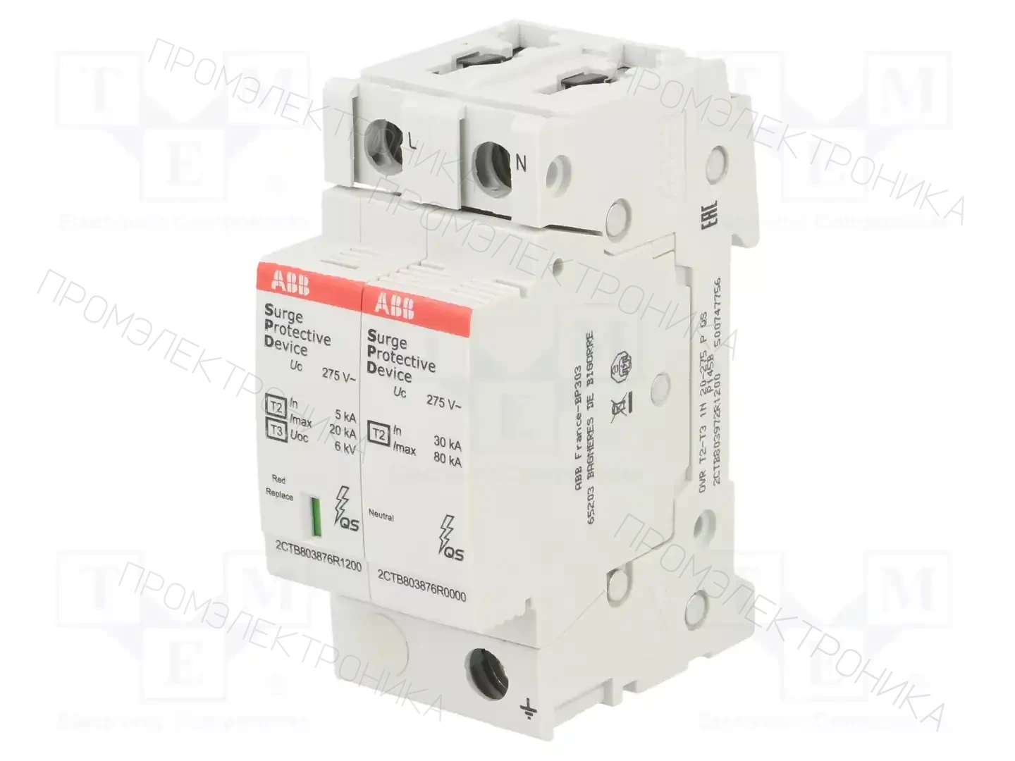 ABB OVR T2-T3 1N 20-275 P QS — Ограничители перенапряжения