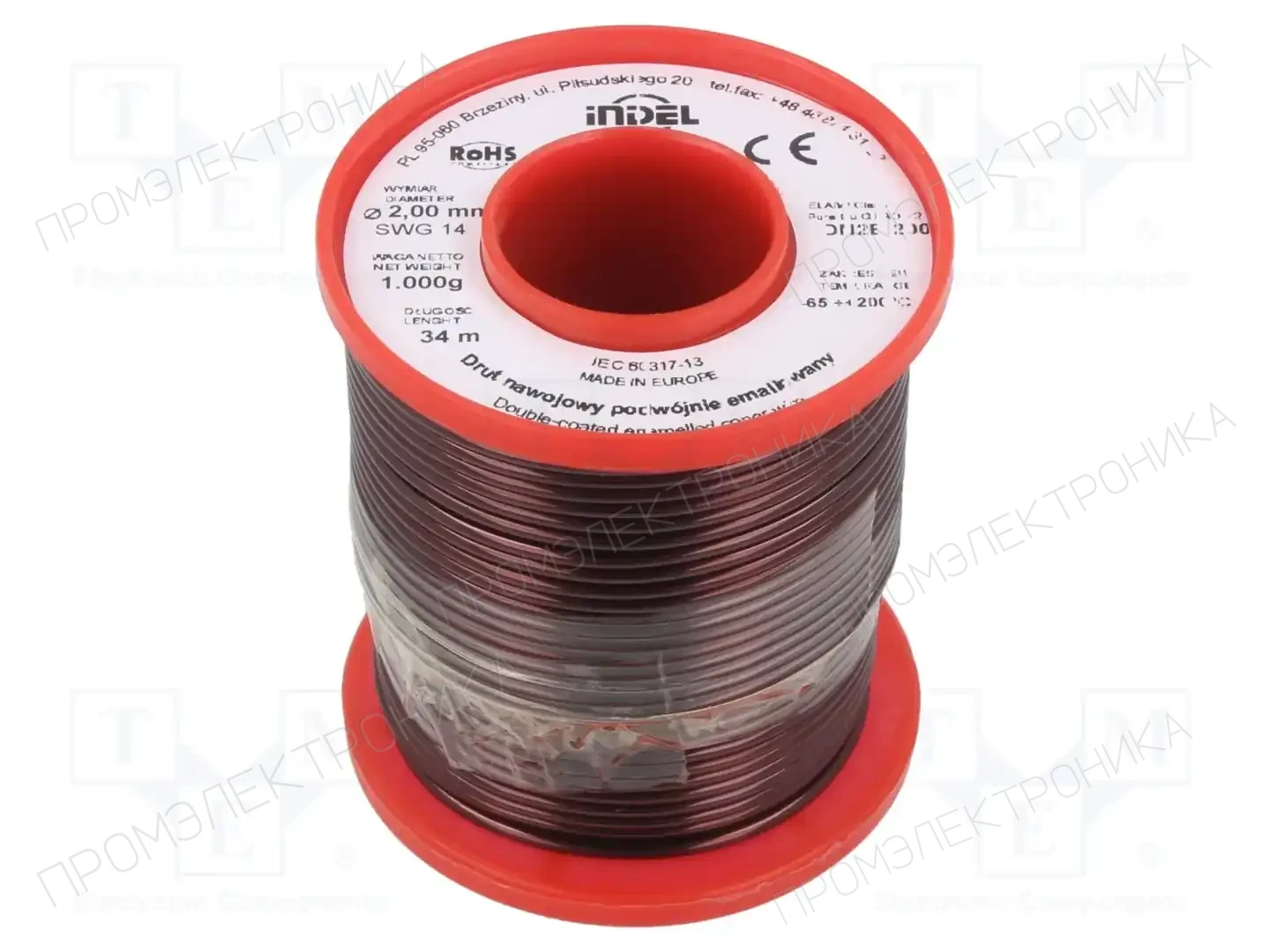 INDEL DN2E2,00-1KG — Проволока обмоточная