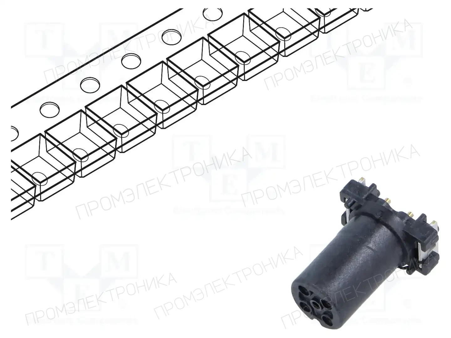 Amphenol CONEC 43-01849TR — Вилки и гнезда M12
