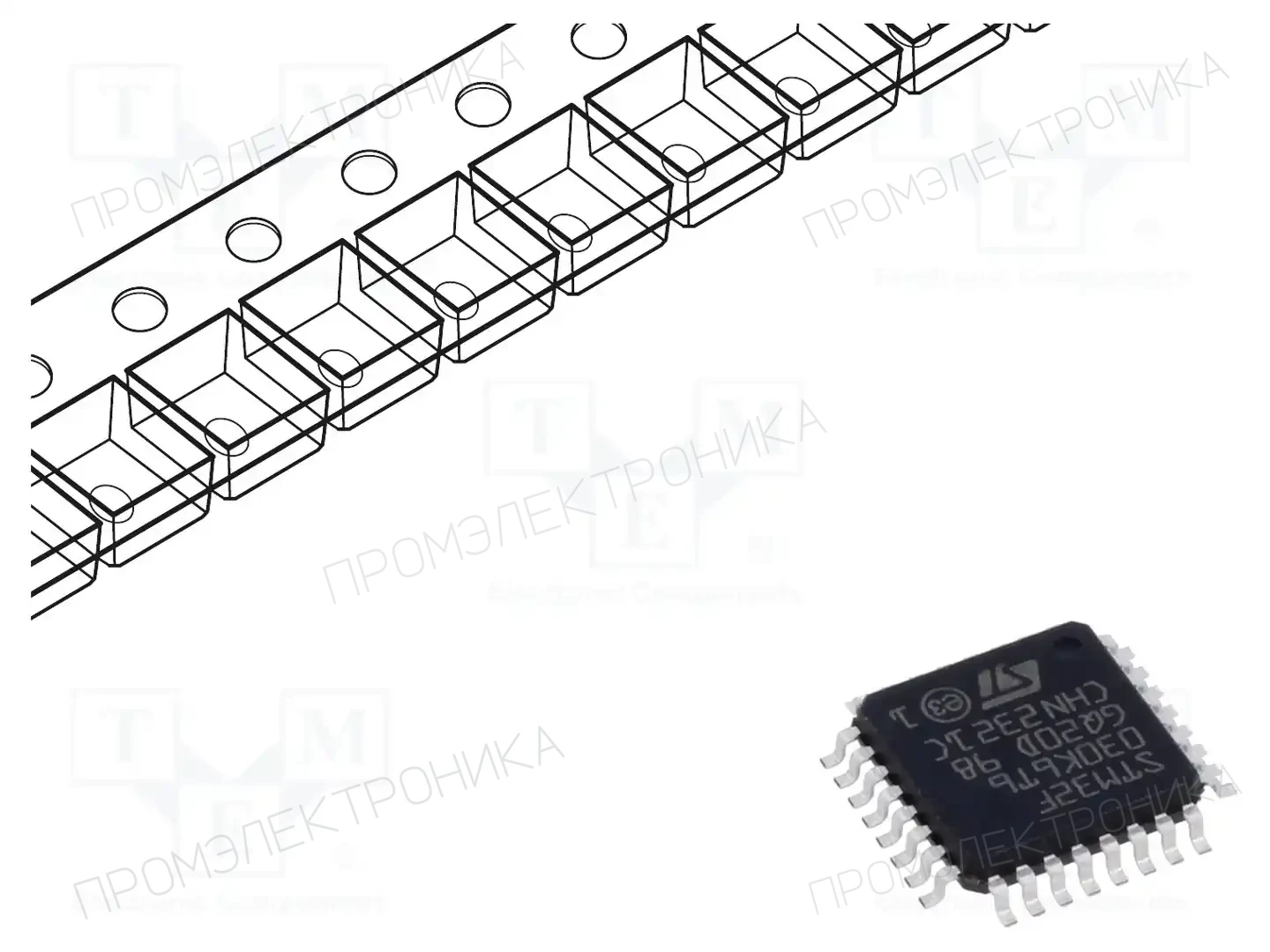 STMicroelectronics STM32F030K6T6TR — Микроконтроллеры ST