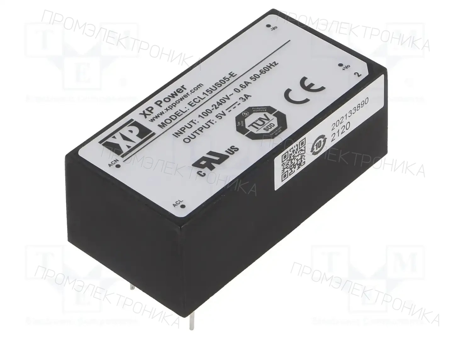 XP POWER ECL15US05-E — Преобразователи AC/DC для PCB
